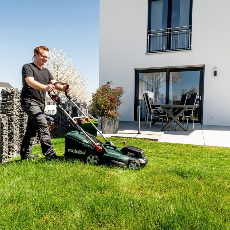 Metabo RM 36-18 LTX BL 36 36V Brushless Lawn Mower with 2 x 5.2Ah Battery & Charger